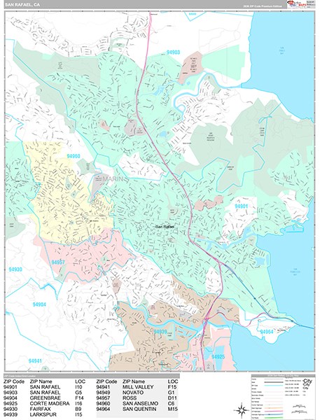 San Rafael Wall Map
